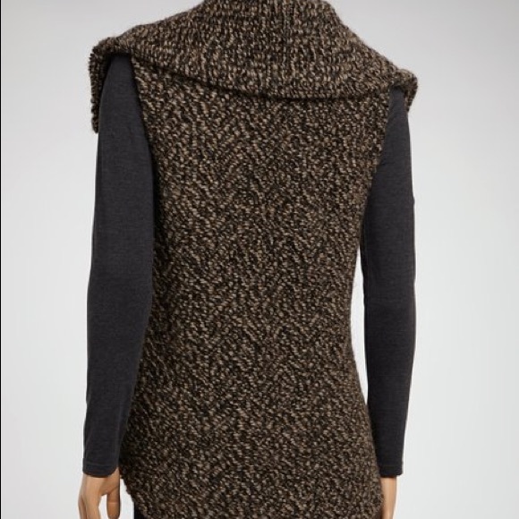 NWT Shui Chen Wool & Leather Vest - Picture 2 of 8